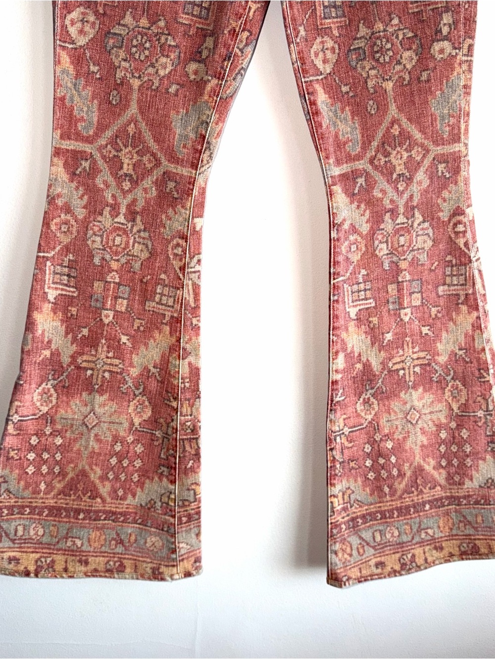 Mother Super Cruiser Rug Burn Size 26 Flare Jeans Boho - Picture 5 of 16